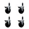 Service Caster 5'' Hard Rubber Swivel 1-1/8'' Expanding Stem Caster Set with Brake, 4PK SCC-EX20S514-HRS-PLB-118-4 - alternate 1
